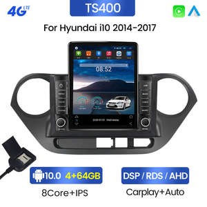 Radio con Pantalla Táctil IPS 2.5D para Auto, Compatible con <span class=keywords><strong>HYUNDAI</strong></span> I10 2014 2015 2016 2017, 8+128G, AM FM, GPS, Bluetooth, Control de Volante - Product Image 2