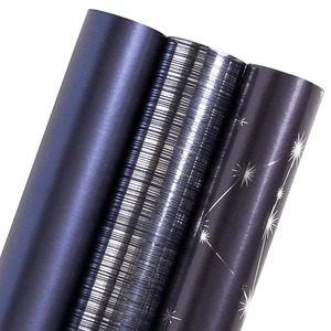 Custom Eco-Friendly Recyclable Metallized Gift <b>Wrapping</b> <b>Paper</b> Roll Star Pattern Single Side Coated Waterproof for Packaging - Product Image 1