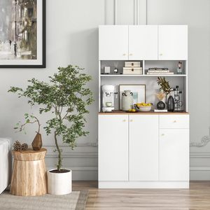 Meuble de rangement multifonctionnel sur pied pour cuisine, support pour micro-ondes domestique, <span class=keywords><strong>chariot</strong></span> d'îlot de cuisine - Product Image 2