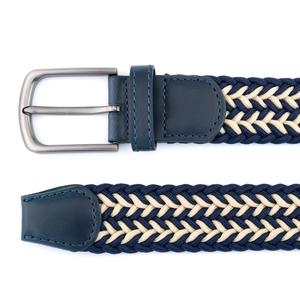 QIAOREN karışık renk elastik streç halat dokuma erkekler için renkli örgülü kemer günlük kot - Product Image 2