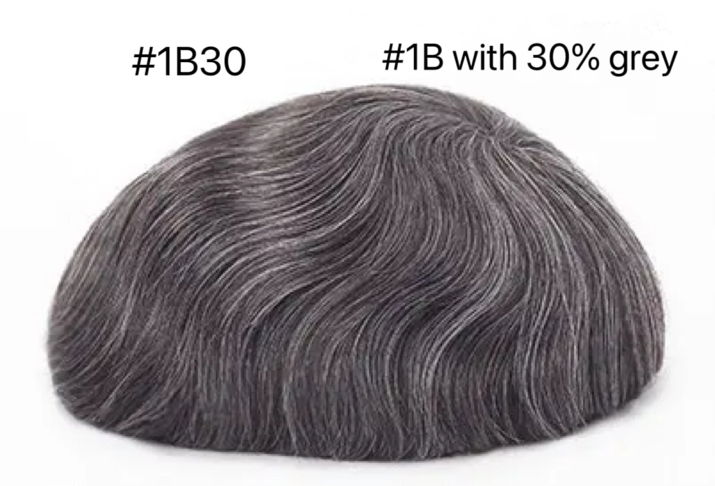 #1B30-Pelo gris sintético