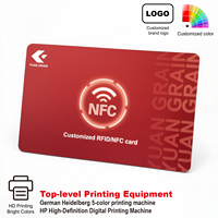Cartes NFC personnalisées vierges en PVC pour pointage des employés (entrée/sortie) 213/215, imprimables, avec puce RFID et autocollant pour téléphone