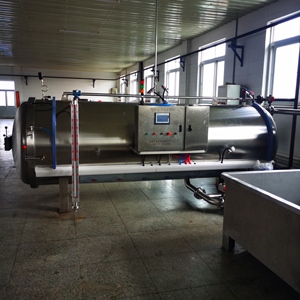 Điều kiện mới Nồi hấp chim làm tổ tiệt trùng chai thủy tinh thực phẩm ngang vặn lại thiết bị máy móc cho thực phẩm đóng hộp - Product Image 4