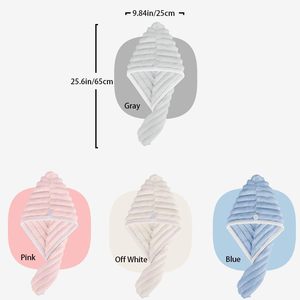 Serviette de salon légère en microfibre avec logo personnalisé, grande taille, douce, séchage rapide, pour femmes, turban pour cheveux mouillés, bonnet de séchage capillaire - Product Image 2