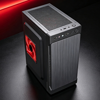 Boîtier PC de bureau gaming personnalisé Meway OEM, mini-tour avec façade en maille, en acier SPCC, ventilateur RGB, compatible MicroATX et alimentation ATX, vente en gros, noir