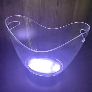 Enfriador de botellas de vino de doble Mango, personalizado, color gris, acrílico, Ganso, <span class=keywords><strong>vodka</strong></span>, cubos de hielo para KTV - Product Image 5