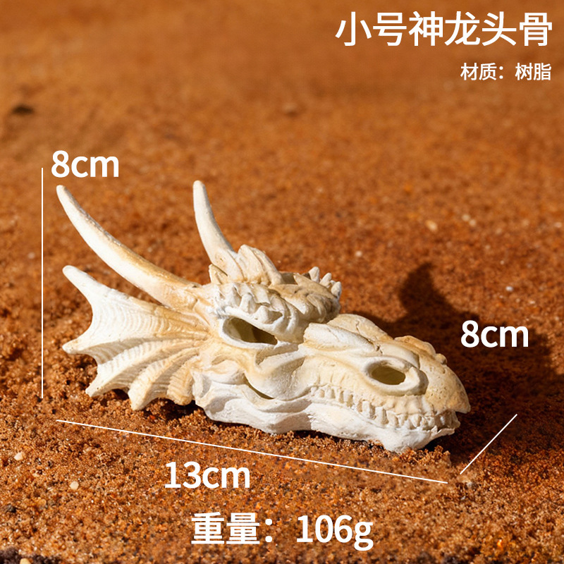Trompette tête de dragon en os de petit dragon