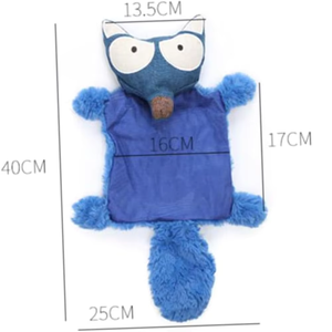 Wholesale Big White <strong>Eyes</strong> Plush Limbs Unstuffed <strong>Blue</strong> Fox Shaped Pet Chew Teeth Cleaning Toys Durable Enrichment <strong>Dog</strong> Toy - Product Image 2
