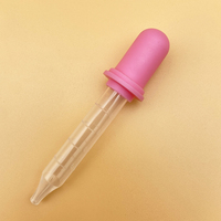 Compte-gouttes liquide en Silicone pour enfants, Pipette en plastique avec embout d'ampoule 1ML, pour les yeux