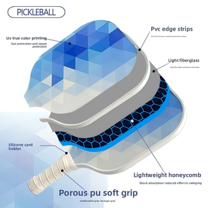 Raqueta de Pickleball de Plástico Personalizada con Núcleo de Fibra de Vidrio en Forma de Panal - Set para Entrenamiento Padre-Hijo - Product Image 2