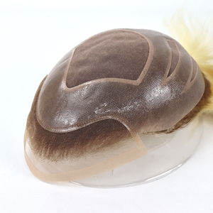 Prothèse capillaire personnalisée <span class=keywords><strong>pour</strong></span> <span class=keywords><strong>homme</strong></span>, contour frontal AA, base en PU durable et en dentelle mono respirante, système capillaire en cheveux humains <span class=keywords><strong>pour</strong></span> <span class=keywords><strong>homme</strong></span> - Product Image 1