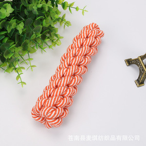 ของเล่นเคี้ยวสำหรับสัตว์เลี้ยง เชือกถักหลากสี ของเล่นสำหรับสุนัขช่วยทำความสะอาดฟัน เล่นสนุกแบบมีปฏิสัมพันธ์ ผลิตที่เมืองเหวินโจว น้ำหนัก 100 กรัม - Product Image 4