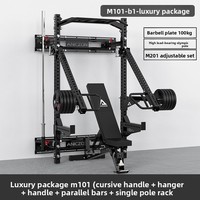 Station de musculation multifonctionnelle pliable en acier pour squats, tractions et exercices Smith à domicile