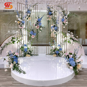 Miroir LED carré lisse, design en acrylique transparent, portable, scène de mariage pour la décoration d'événements - Product Image 2
