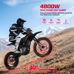 มอเตอร์เกียร์รุ่นใหม่ล่าสุดปี 2026 กำลัง 4000 วัตต์ ความเร็ว 70 กม./ชม. จักรยานเสือภูเขาขนาดมาตรฐาน 3 สปีด แบตเตอรี่ 60V/27AH ออกแบบมาสำหรับ EM5 PRO จักรยานเสือภูเขาแบบนี้ - Product Image 5