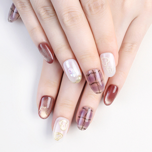 Marque privée de luxe de style coréen Oeil de chat Acrylique Ongles à pression faits à la main Ongles artificiels épais Ongles de presse-Faux ongles - Product Image 3