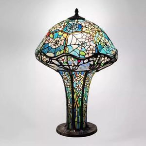 Lampe <span class=keywords><strong>de</strong></span> table moderne <span class=keywords><strong>en</strong></span> verre teinté Daylily Root avec <span class=keywords><strong>abat</strong></span>-<span class=keywords><strong>jour</strong></span> <span class=keywords><strong>en</strong></span> toile d'araignée LED pour la décoration du salon - Product Image 6