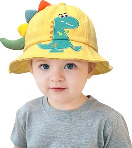 Sombrero de Sol de Ala Ancha para Bebés y Niños Pequeños, Sombrero de Protección <span class=keywords><strong>Solar</strong></span> para Niños y Niñas, Sombrero de Playa con Diseño de Dinosaurio - Product Image 2