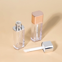 Envases Cosméticos Personalizados con Logotipo, Tapas de Rosca ABS Ecológicas, Tubos Cuadrados Vacíos para Brillo Labial de 10g