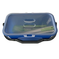 Kit de nettoyage de vitres de panier de rangement en plastique Qingle avec chiffons, vaporisateur, raclette, poignée en aluminium. Verre d'essuie-glace