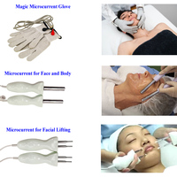 Appareil de beauté portable en aluminium pour microcourants bio, gants magiques, drainage lymphatique, anti-rides, marteau froid/chaud, pour spa