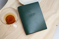 Porte-menus personnalisés en cuir PU avec logo embossé pour restaurants, cartes de vins et spécialités culinaires