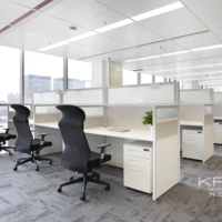 Postes de travail en L modernes pour centre d'appels, bureaux avec cadre personnalisable, mobilier à usage commercial, garantie 6 ans