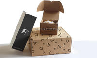 Boîte d'emballage en carton ondulé personnalisée avec logo, pour l'e-commerce, avec fermeture éclair, pour l'expédition et la vente par correspondance