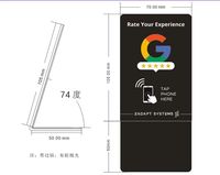 Autocollant NFC personnalisé avec logo en acrylique 80*80mm en stock pour avis Google, étiquettes NFC en acrylique pour réseaux sociaux, plaque NFC en acrylique pour entreprises