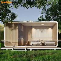 Maison de jardin modulaire en forme de cabane Apple, résidence en conteneur décorée pour l'extérieur, hôtel commercial, habitation