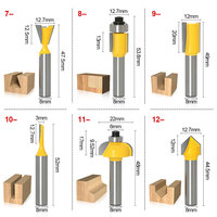 Joseph Factory Direct Sales – Ensemble de 15 fraises pour le travail du bois, outil de coupe pour le bois avec tige de 8 mm de diamètre