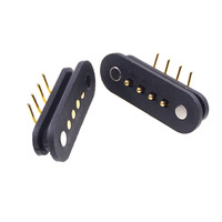 Alta corriente 2A fuerte magnético 4 pines resorte Pogo Pin conectores magnéticos 2,54mm paso acoplamiento Usb Cable conector