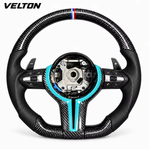 Volant BMW <span class=keywords><strong>Utan</strong></span> Paddlar en fibre de carbone, personnalisé, à fond plat, forme D, sport, avec palettes de changement de vitesse - Product Image 3