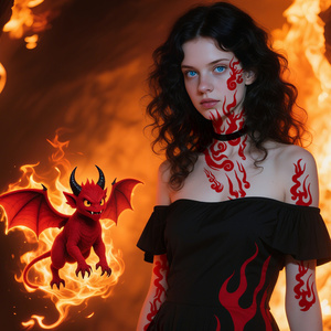 Tatuajes Temporales 3D con Llamas Realistas, Calcomanías de Arte Corporal para Halloween, Cosplay, Cara/Mano/Clavícula, Pegatinas de Tatuajes con Llamas - Product Image 3