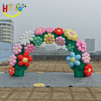 Arche gonflable personnalisée à impression numérique pour extérieur, décoration d'événements et de fêtes, arche géante sur le thème des plantes et des fleurs
