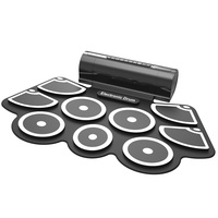 Kit de batterie électronique en silicone pliable, ensemble complet de batterie pour enfants avec fonction MIDI