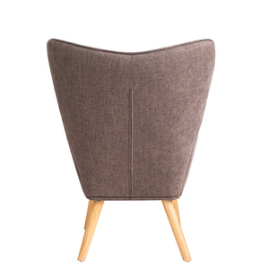 Conjunto de silla y otomana para sala de estar, sillón lateral cómodo, silla decorativa de superficie de tela de empalme creativa con otomana para dormitorio - Product Image 6