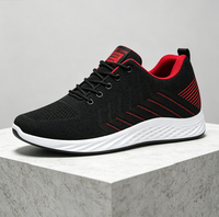 Chaussures de sport décontractées pour hommes, printemps-été, respirantes, en mesh, légères, à lacets, confortables, semelle extérieure en PVC souple, antidérapantes
