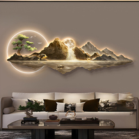 Custom Design Home Decor Led Illuminated Wall Art Canvas Home Entrance Home Decor Luxury Wall Arts 3D Led Light Painting