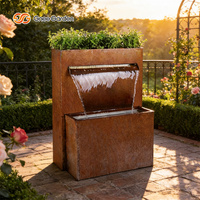 Fontaine murale extérieure en acier Corten pour villas et jardins d'hôtels (vente en gros)