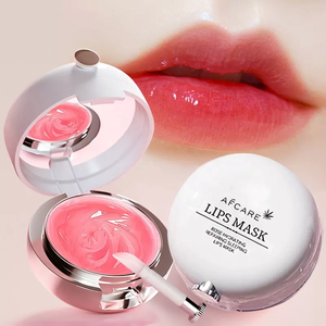 Masque pour les lèvres hydratant coréen à étiquette privée, exfoliant et réparateur, masque de nuit pour les lèvres à la rose - Product Image 1