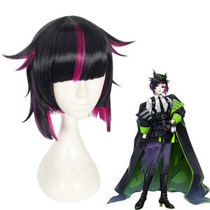 Alta calidad 35cm corto negro y rosa mezclado Twisted <span class=keywords><strong>Wonderland</strong></span> Anime Lilia Vanrouge peluca sintética Anime Cosplay pelucas - Product Image 3