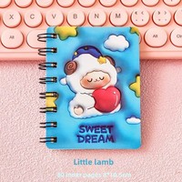Cuaderno Espiral 3D Creativo con Diseño de Dibujos Animados, para Estudiantes de Primaria y Jardín de Infancia, Diseño de Animales Lindos, Papelería Infantil, Regalo