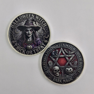 Monedas de Plata de Hierro Plateado con Diseño de Bruja Internacional, Monedas Metálicas 2D, Moneda de Desafío para Coleccionistas, Venta al Por Mayor - Product Image 5