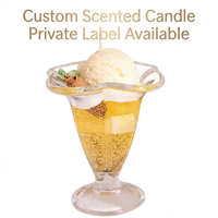Private Label Eiscreme-Sundae Duftkerze, Handgefertigte Gelwachs-Dessertkerzen, Großhandel Geschenkdekoration