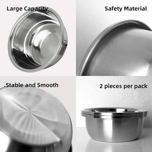 Juego de cuencos para perros grandes de acero inoxidable con cuenco de comida para perros de metal de alta capacidad, cuencos de agua y comida para trabajo pesado sin BPA - Product Image 5