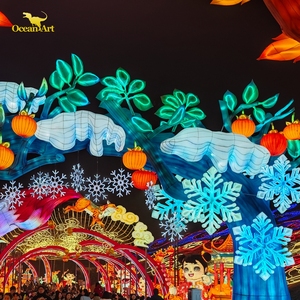 Farol Gigante de Seda LED Impermeable para Exteriores, Ideal para Parques, Diwali y Acción de Gracias, en Oferta en Zigong - Product Image 3