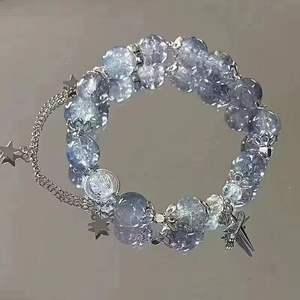 多功能利基库存批发独特新颖风格串珠流苏手镯高美学水晶手镯女女孩手镯 - Product Image 6