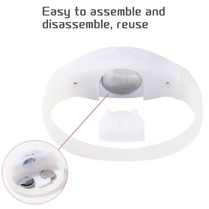Pulsera de luz LED personalizada con opciones multicolores para festivales de música y eventos de conciertos - Product Image 4