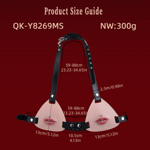 Soutien-gorge en silicone rouge pour lèvres, avec cuir réglable, pour jeux BDSM de couple, stimulation sensorielle féminine, lingerie à design ajouré - Product Image 6